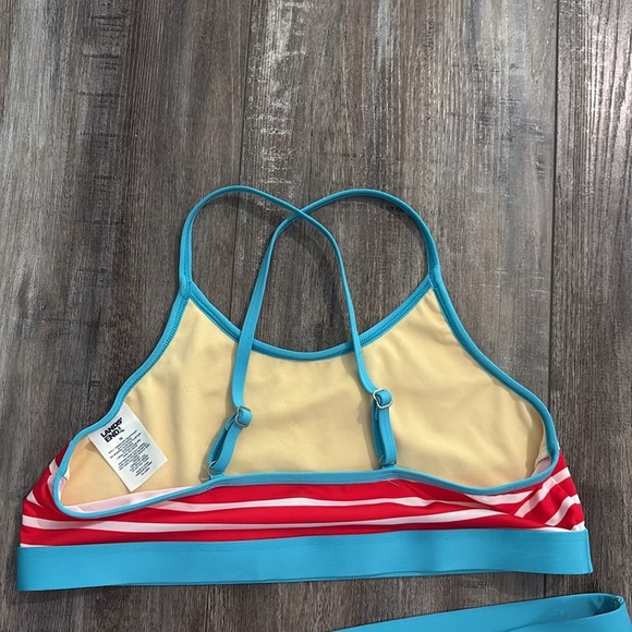 Lands' End striped athletic style bikini size 16 - Picture 4 of 7